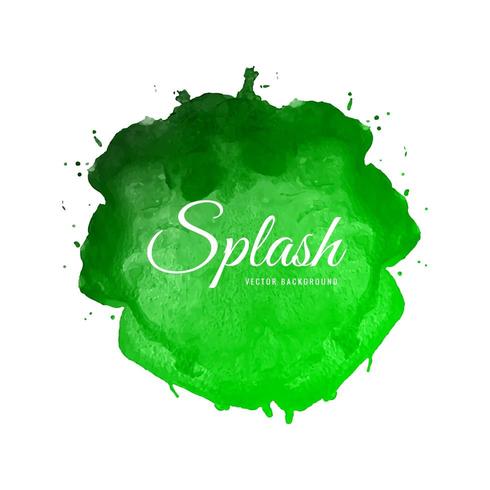 Conception colorée splash aquarelle vert doux vecteur
