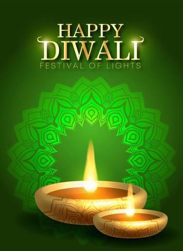 Diwali, Deepavali ou Dipavali le festival des lumières inde vecteur