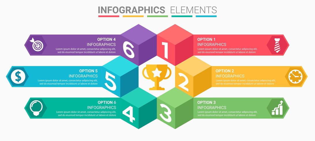 Conception infographique du numéro de bloc vecteur