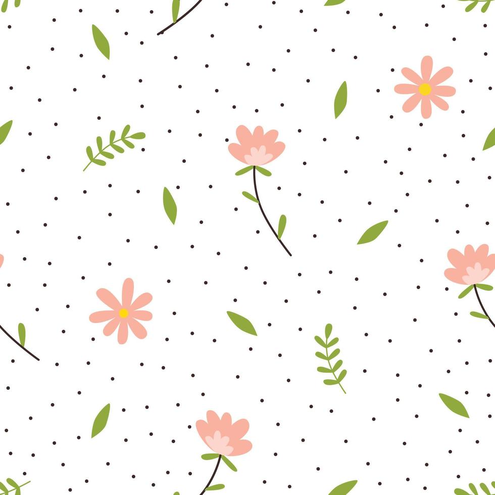 motif harmonieux minimaliste floral pour tissus, vêtements, vacances, papier d'emballage, décoration. illustration vectorielle. vecteur