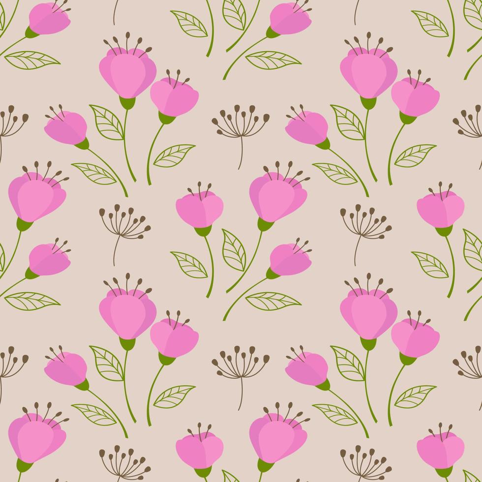 motif sans couture avec fleurs, motif répétitif abstrait.pour papier, couverture, tissu, textiles, emballage cadeau, publicité, art mural, décoration intérieure. illustration vectorielle de la mode. vecteur