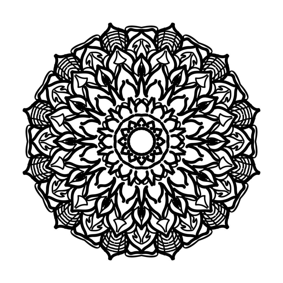 mandala dessiné à la main. décoration en ornement de doodle oriental ethnique. vecteur