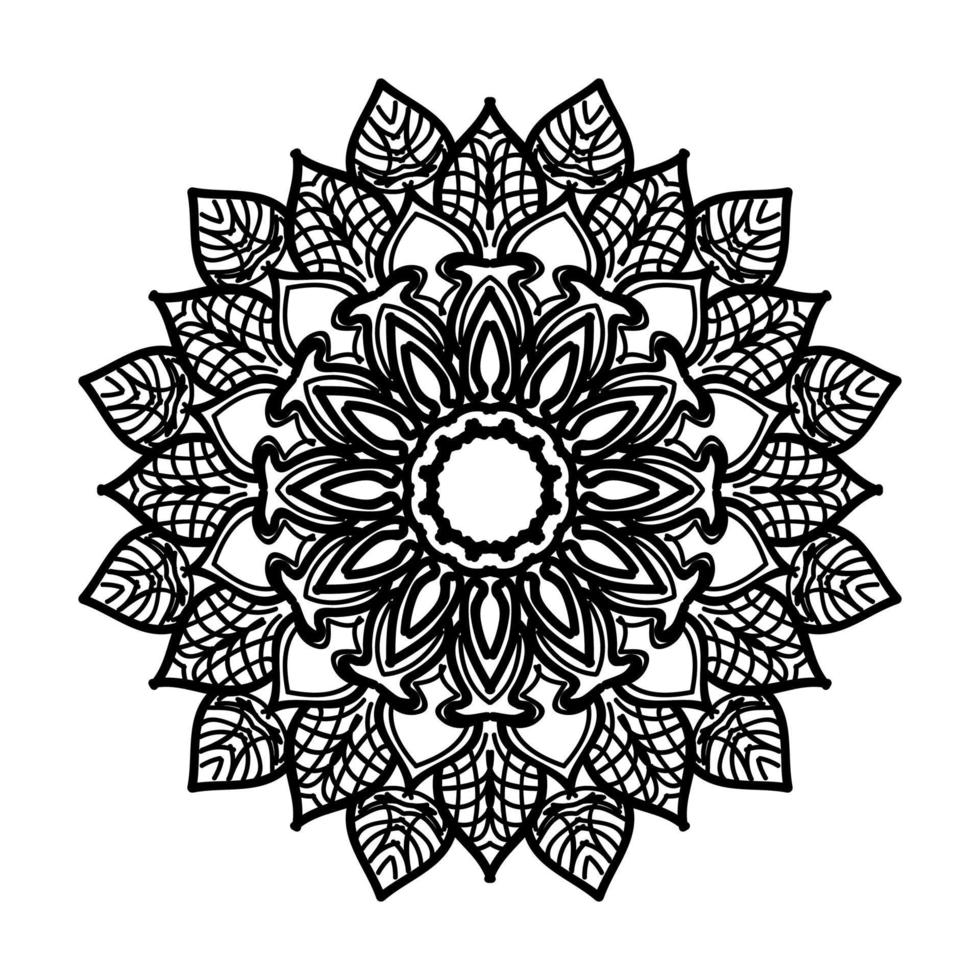 mandala dessiné à la main. décoration en ornement de doodle oriental ethnique. vecteur