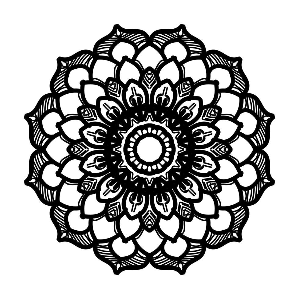 mandala dessiné à la main. décoration en ornement de doodle oriental ethnique. vecteur