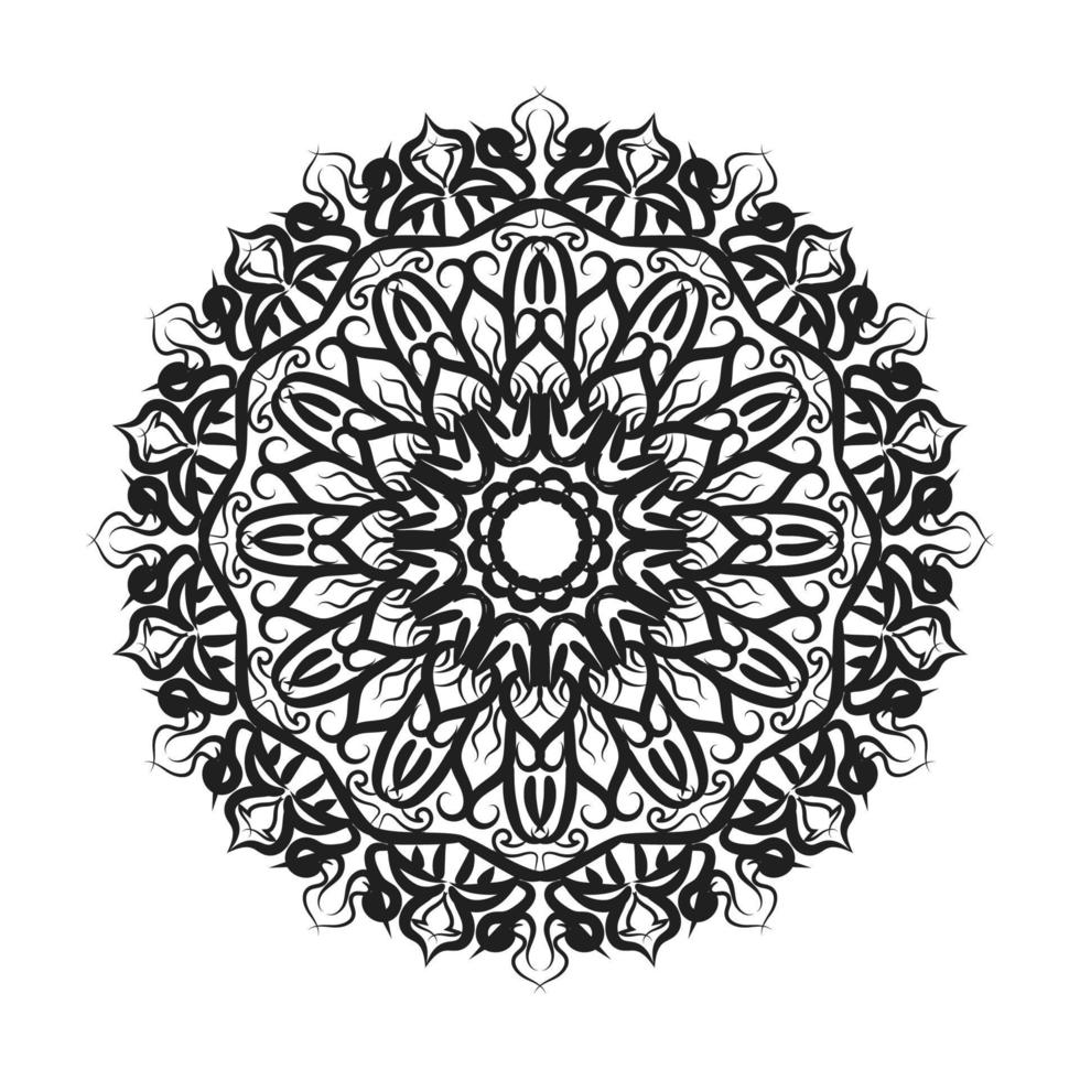 mandala dessiné à la main. décoration en ornement de doodle oriental ethnique. vecteur