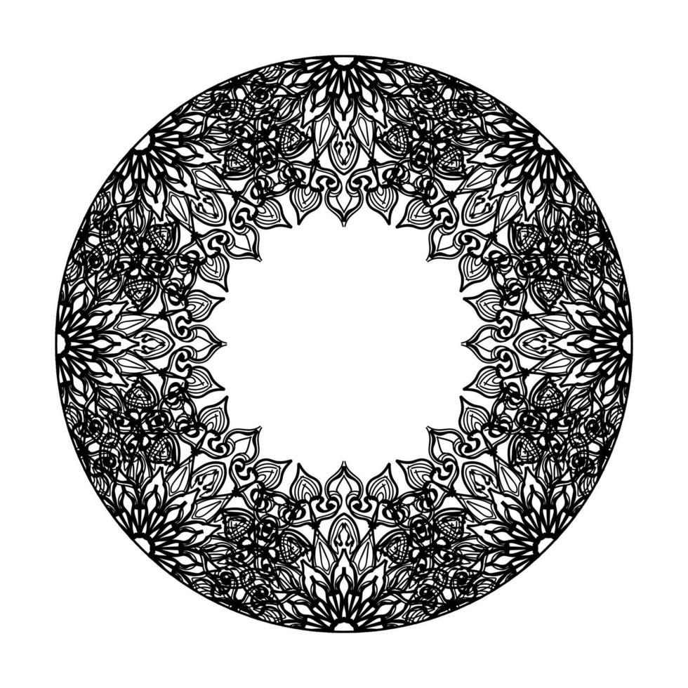 vecteur rond cercle abstrait. style mandala.