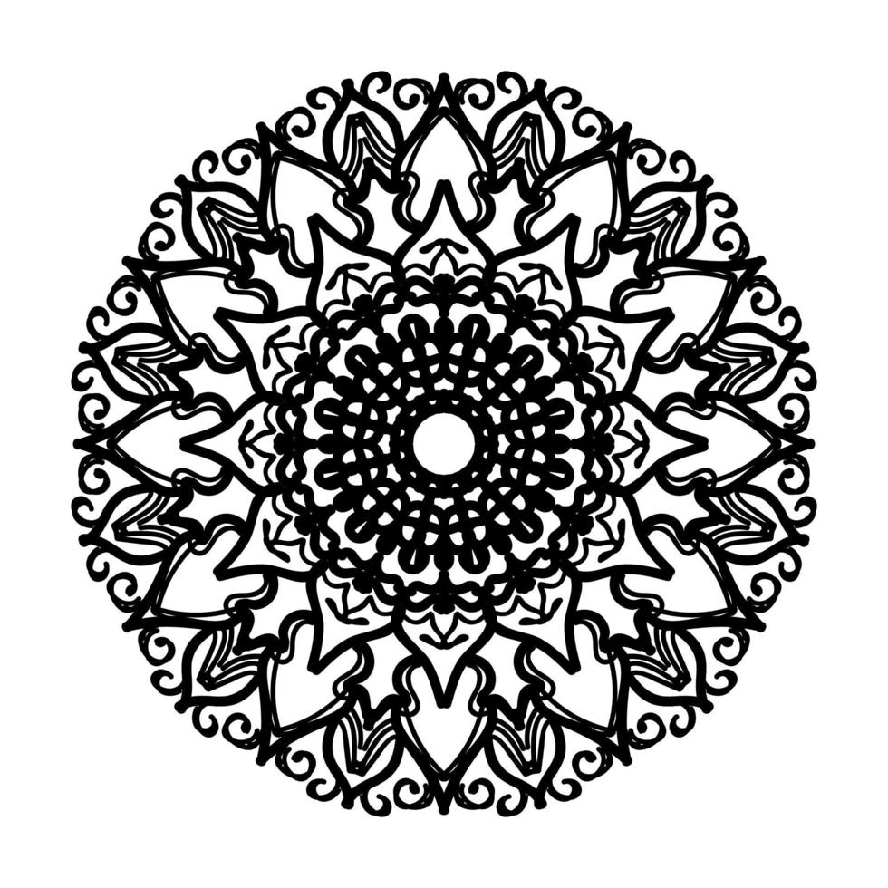 mandala dessiné à la main. décoration en ornement de doodle oriental ethnique. vecteur