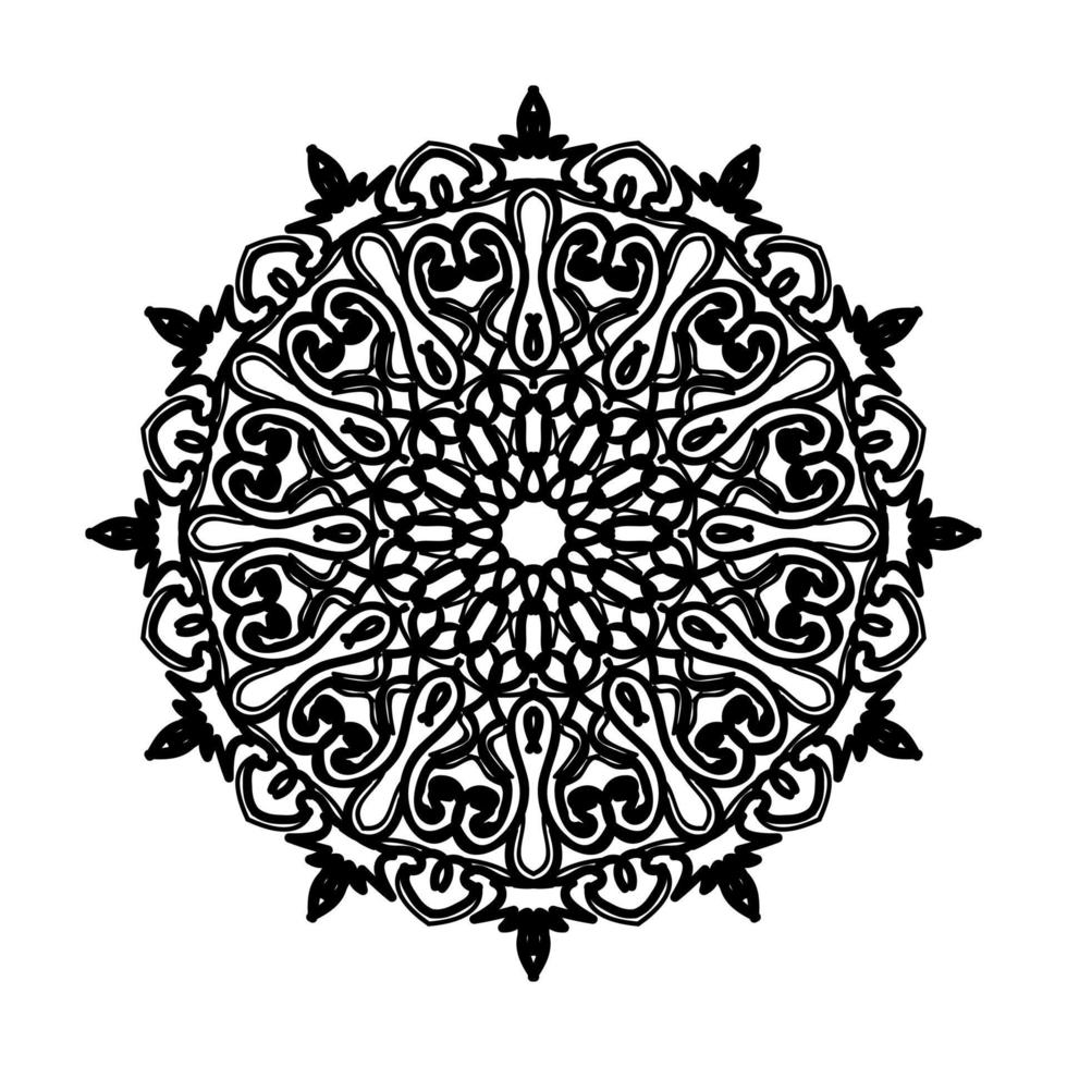 mandala dessiné à la main. décoration en ornement de doodle oriental ethnique. vecteur