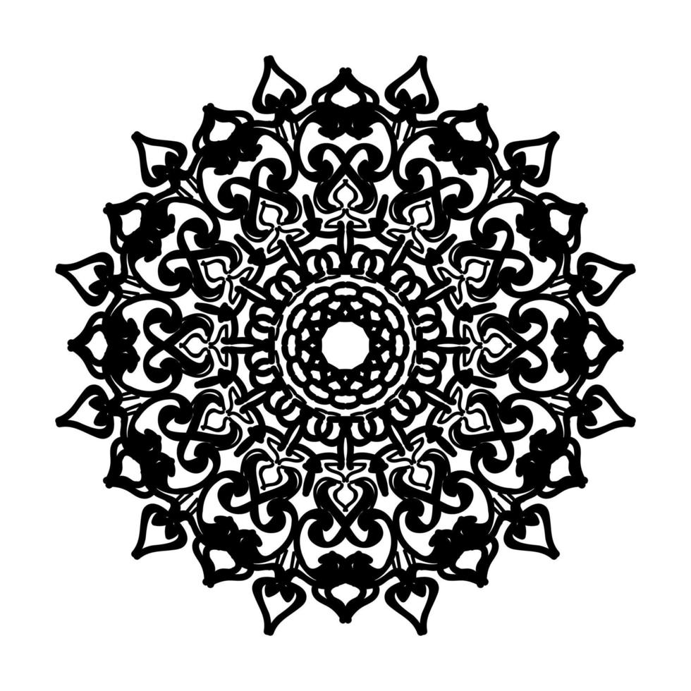 mandala dessiné à la main. décoration en ornement de doodle oriental ethnique. vecteur