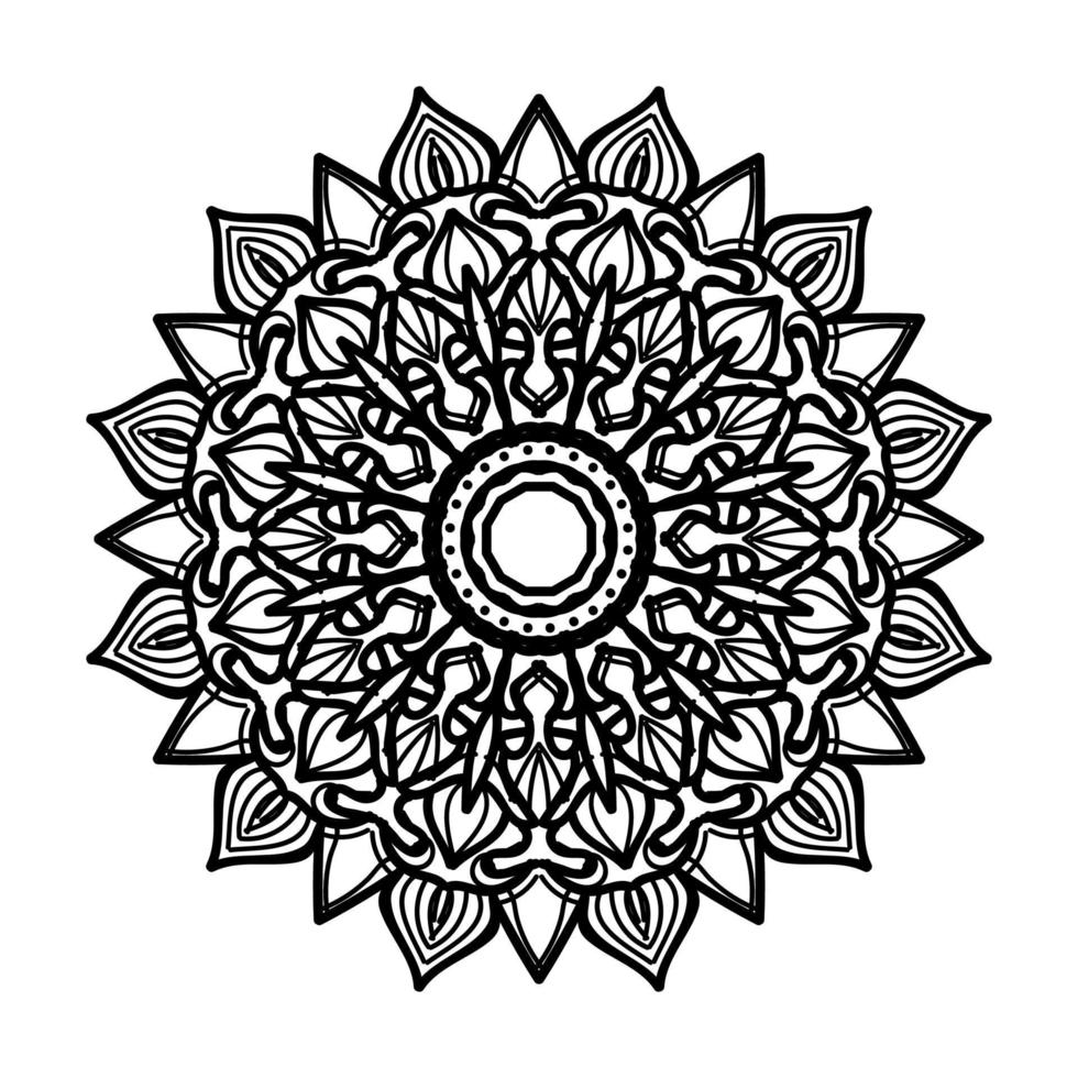 mandala dessiné à la main. décoration en ornement de doodle oriental ethnique. vecteur