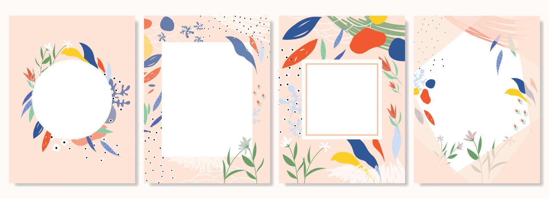 modèle floral universel pour les mariages et anniversaires d'automne ou d'été, les menus et les invitations de baby shower. illustration vectorielle. vecteur