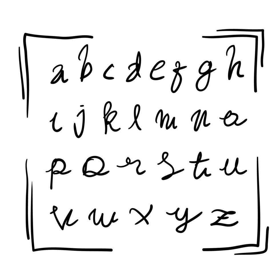 alphabet doodle avec vecteur de style dessiné à la main