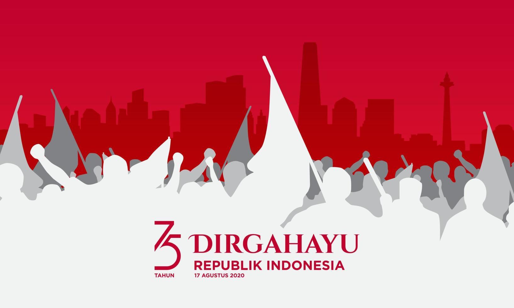modèle de fond de la fête de l'indépendance indonésienne. vecteur