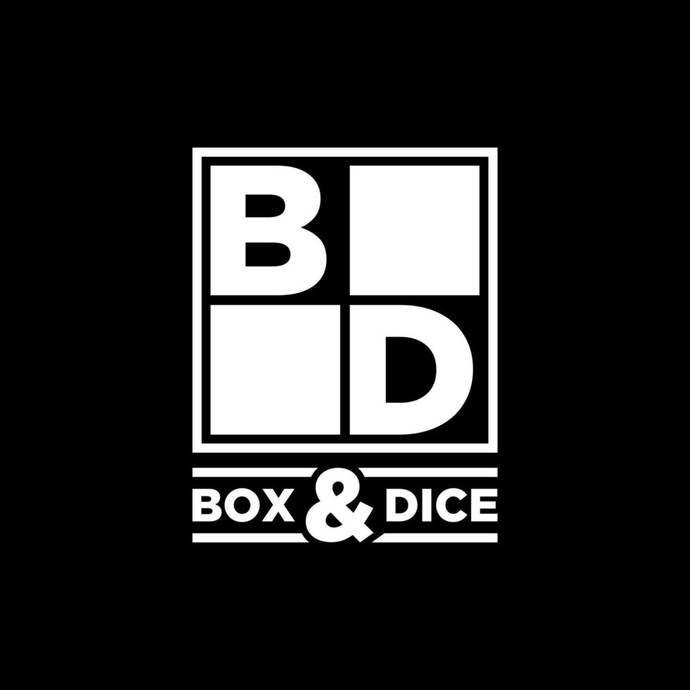 modèle de conception de logo lettre bd. vecteur