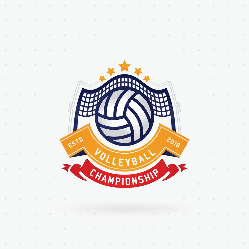 logo du championnat de volley-ball vecteur