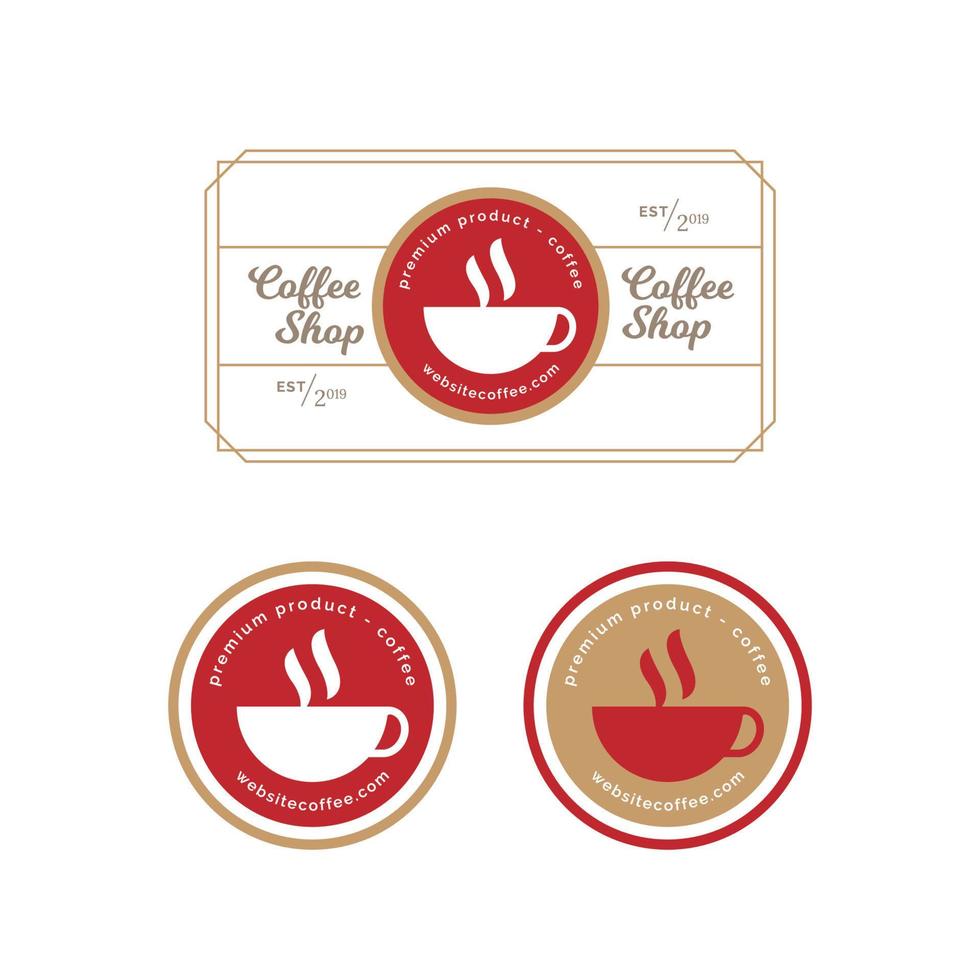 conception d'étiquettes et de badges de café vecteur