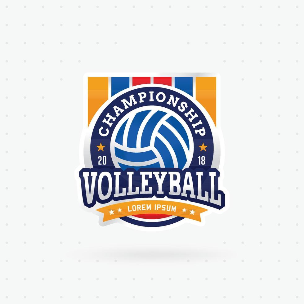 logo du tournoi de volley-ball vecteur