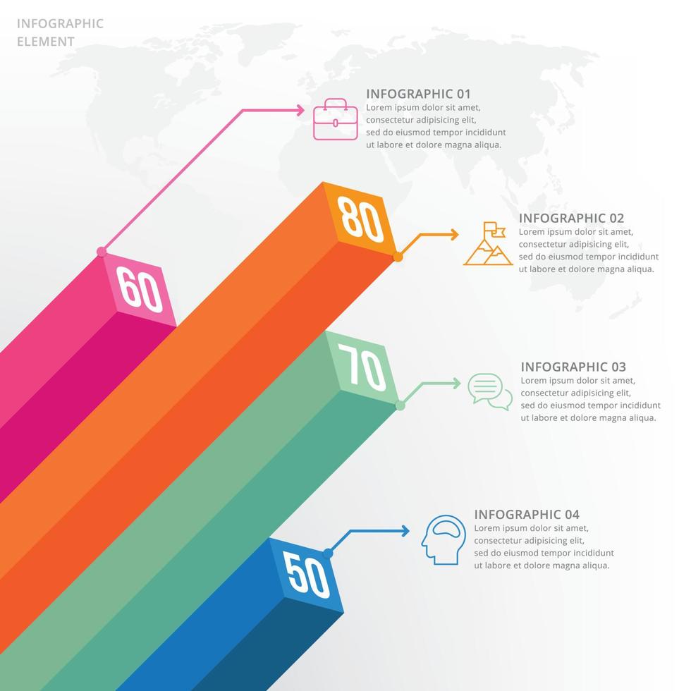 concept d'entreprise étapes ou processus élément infographique vecteur