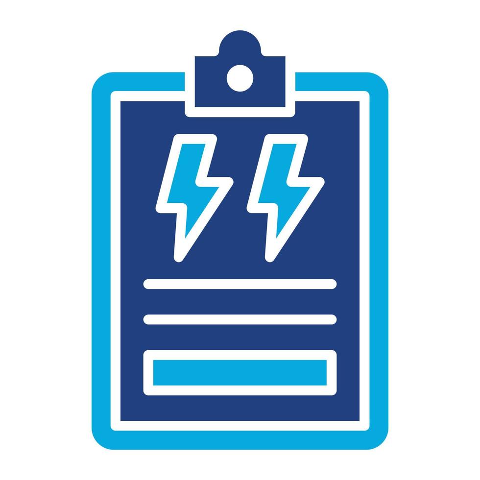 icône de deux couleurs de glyphe de politique énergétique vecteur