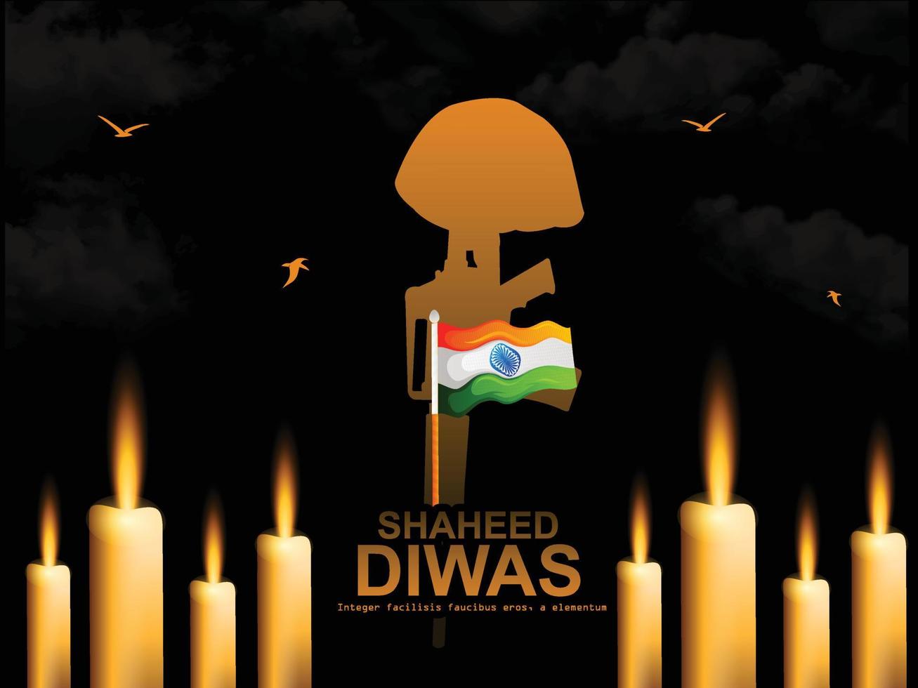 shaheed diwas signifie illustration vectorielle du jour du martyr pour le 23 mars vecteur