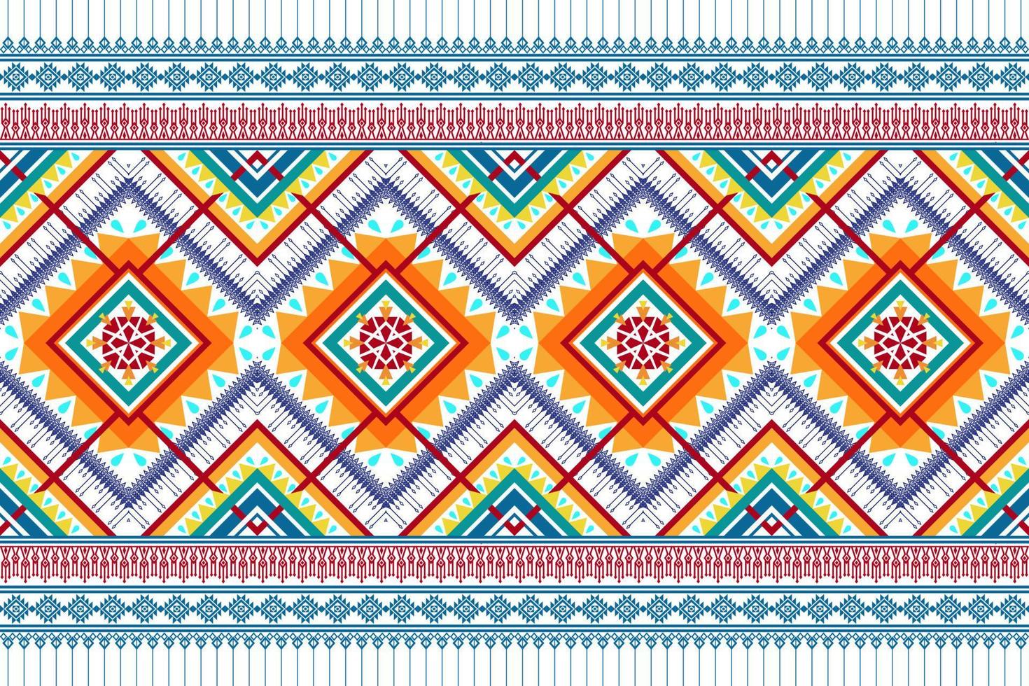 motif ethnique abstrait géométrique sans couture. tapis en tissu aztèque ornement mandala chevron décoration textile papier peint. vecteur de broderie traditionnelle indienne africaine de dinde tribale