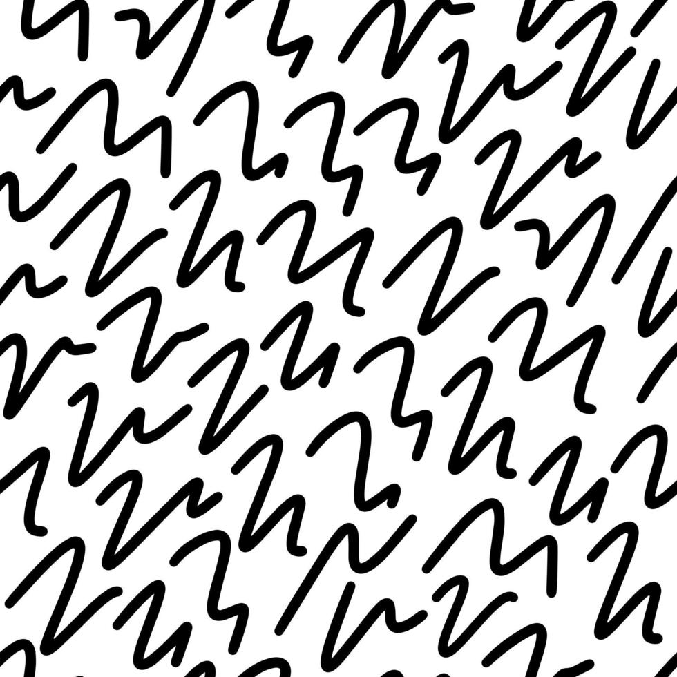 motif abstrait de formes géométriques noires sur fond blanc. une vague géométrique de fond de cercles. motif vectoriel abstrait sans couture avec une forme de spirale ronde dessinée à la main faite avec un pinceau.