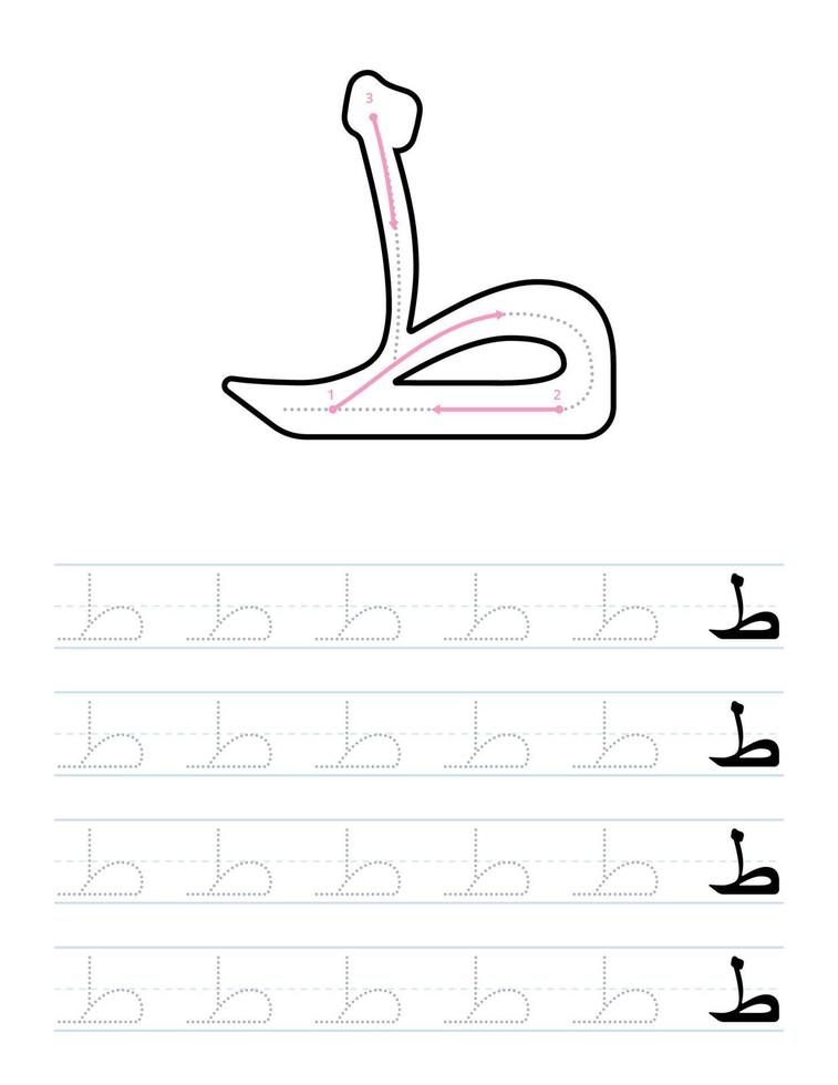 comment écrire des lettres arabes avec un guide de traçage pour les enfants vecteur