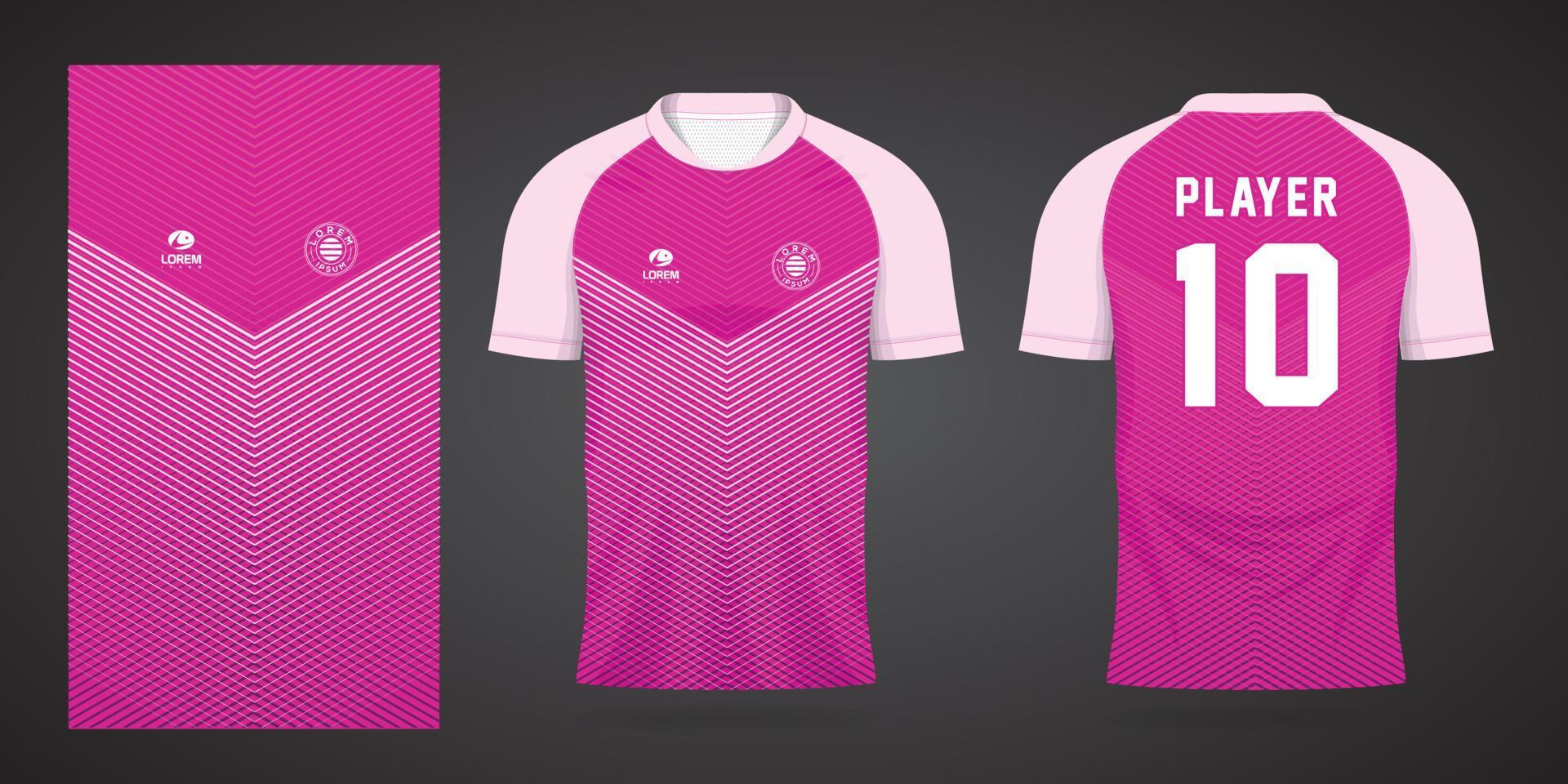 modèle de conception de maillot de chemise de sport rose vecteur