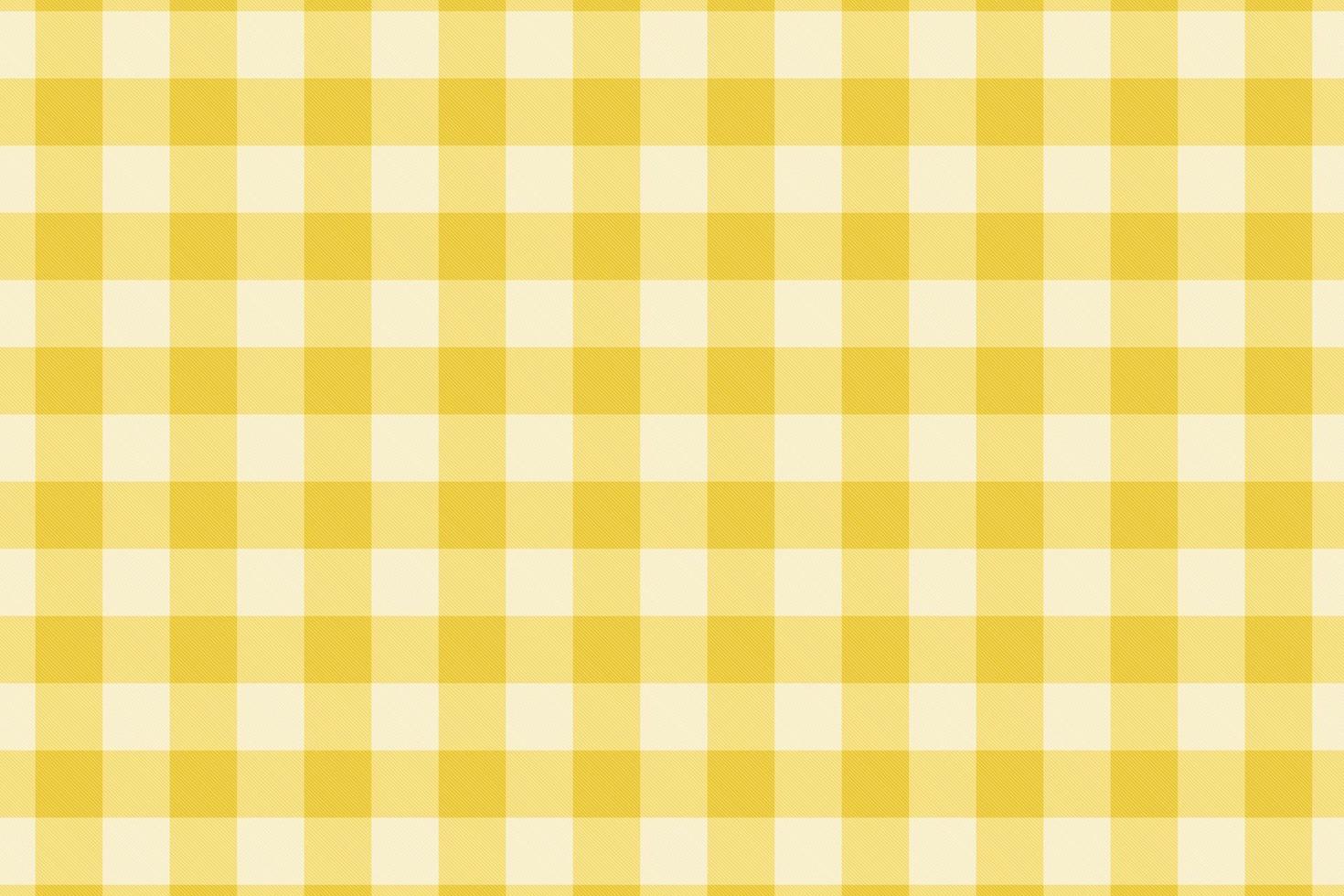 motif géométrique abstrait avec grille carrée jaune et lignes blanches diagonales, fond de tissu jaune vecteur