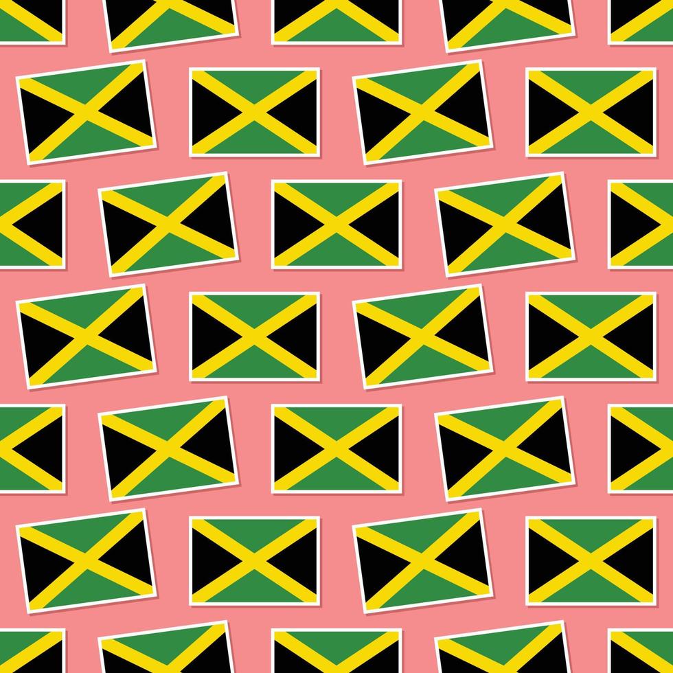 drapeau de la jamaïque sans couture dans un modèle de style plat vecteur