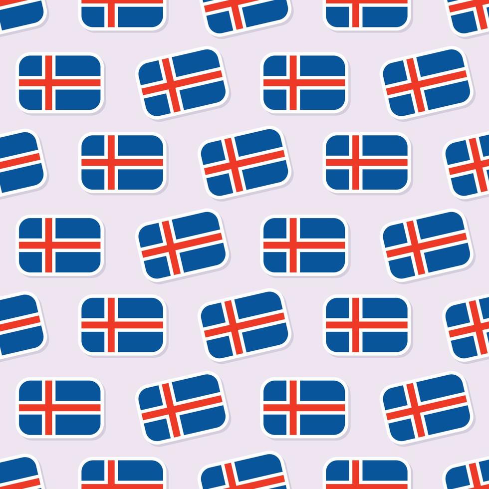 drapeau de l'islande sans couture dans un modèle de style plat vecteur