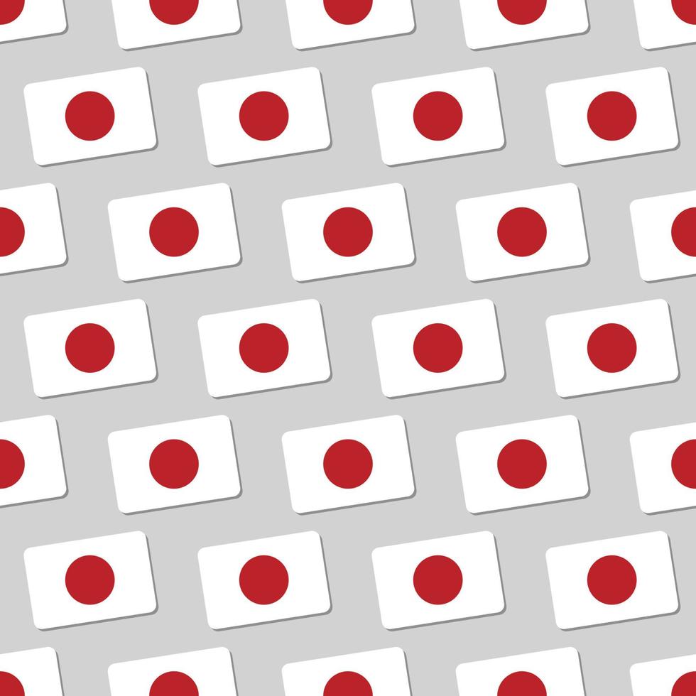 drapeau du japon sans couture dans un modèle de style plat vecteur
