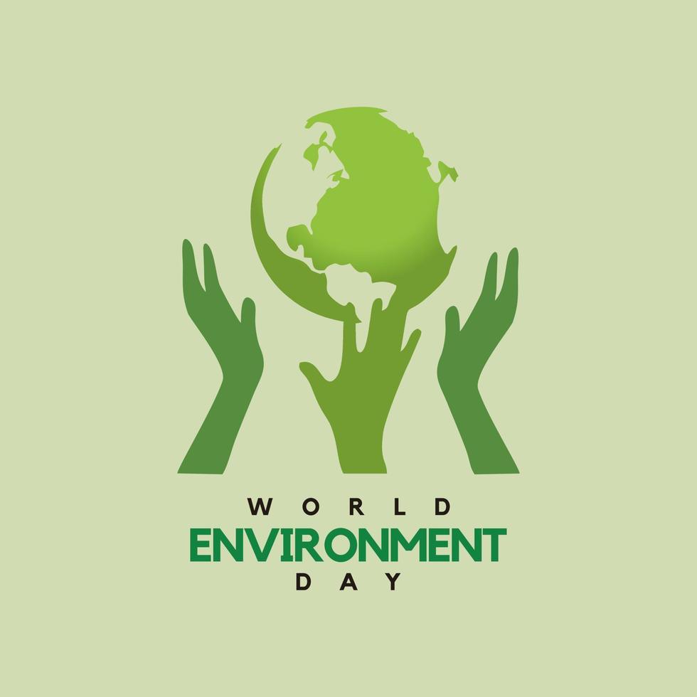 journée mondiale de l'environnement. publications sur les réseaux sociaux pour la journée mondiale de l'environnement. vecteur