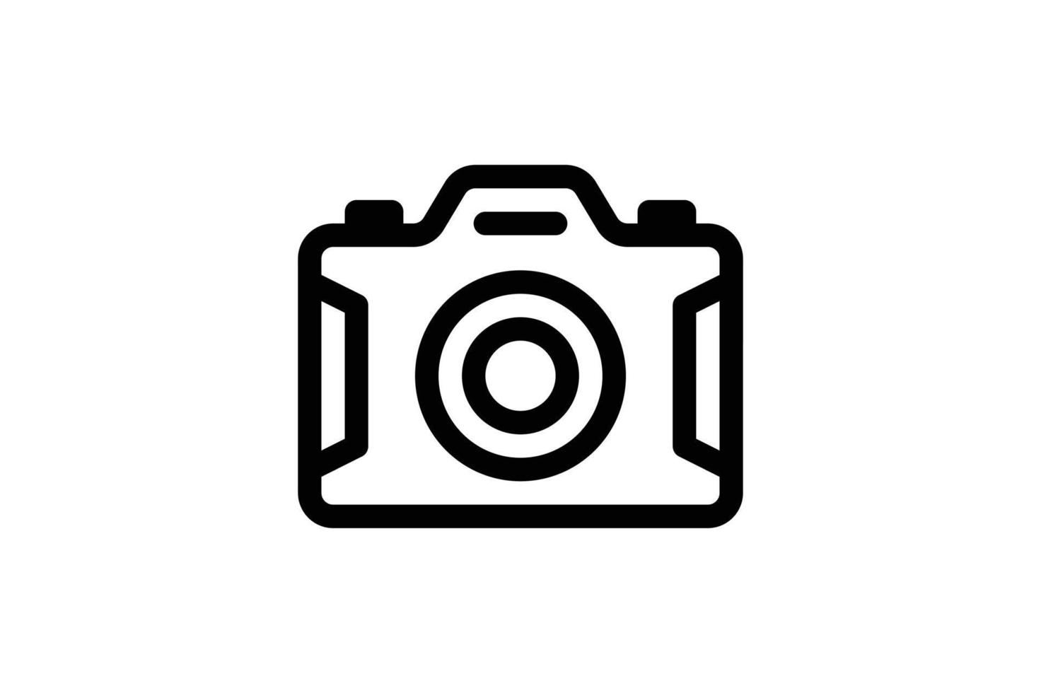 icône de caméra style de ligne de photographie gratuit vecteur