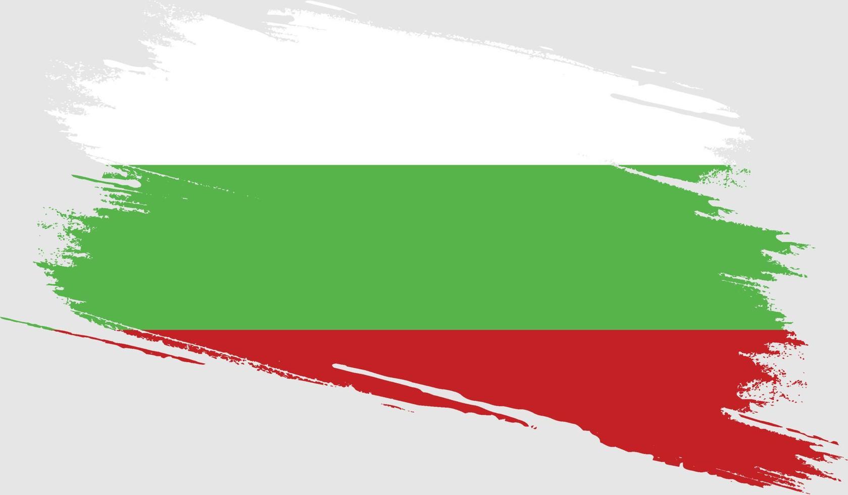 drapeau de la bulgarie avec texture grunge vecteur