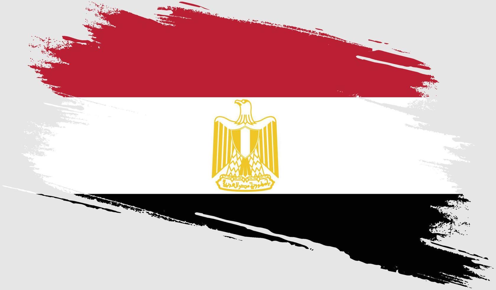 drapeau égyptien avec texture grunge vecteur