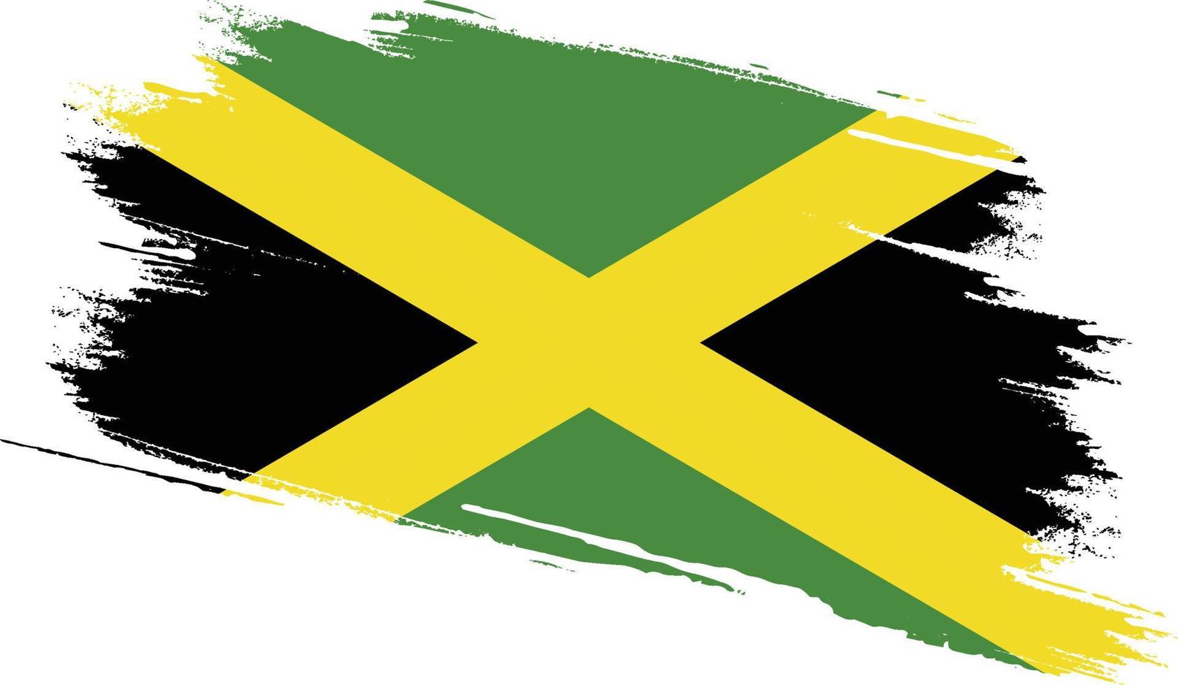 drapeau de la jamaïque avec texture grunge vecteur