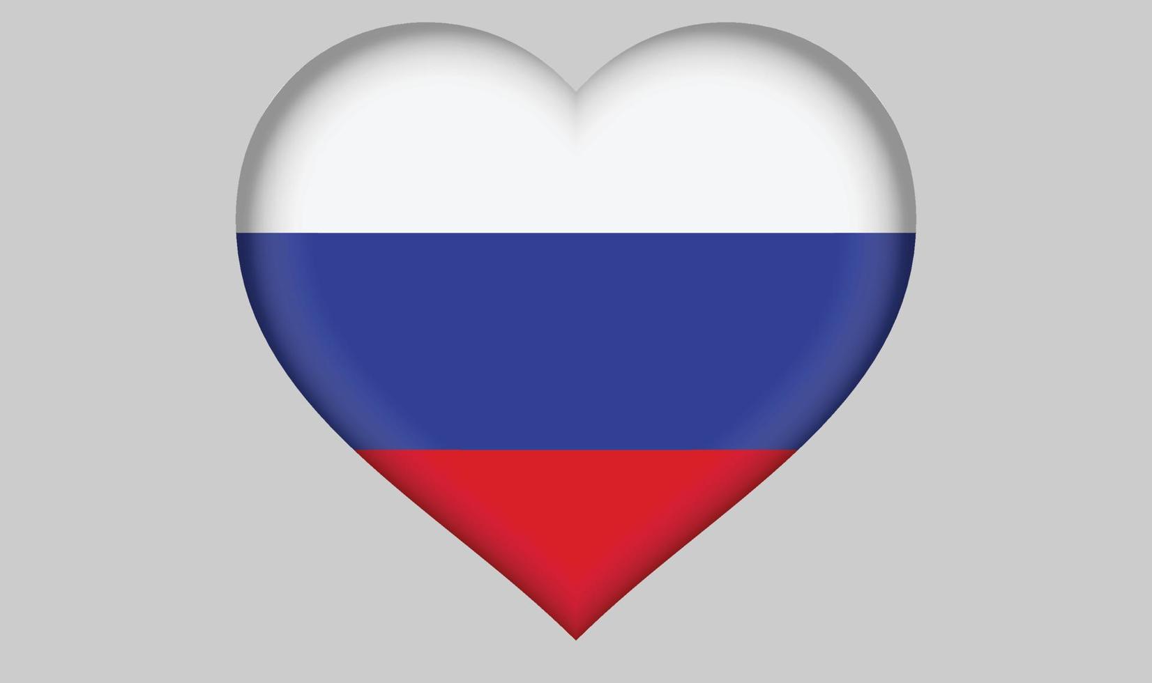 coeur drapeau russie vecteur