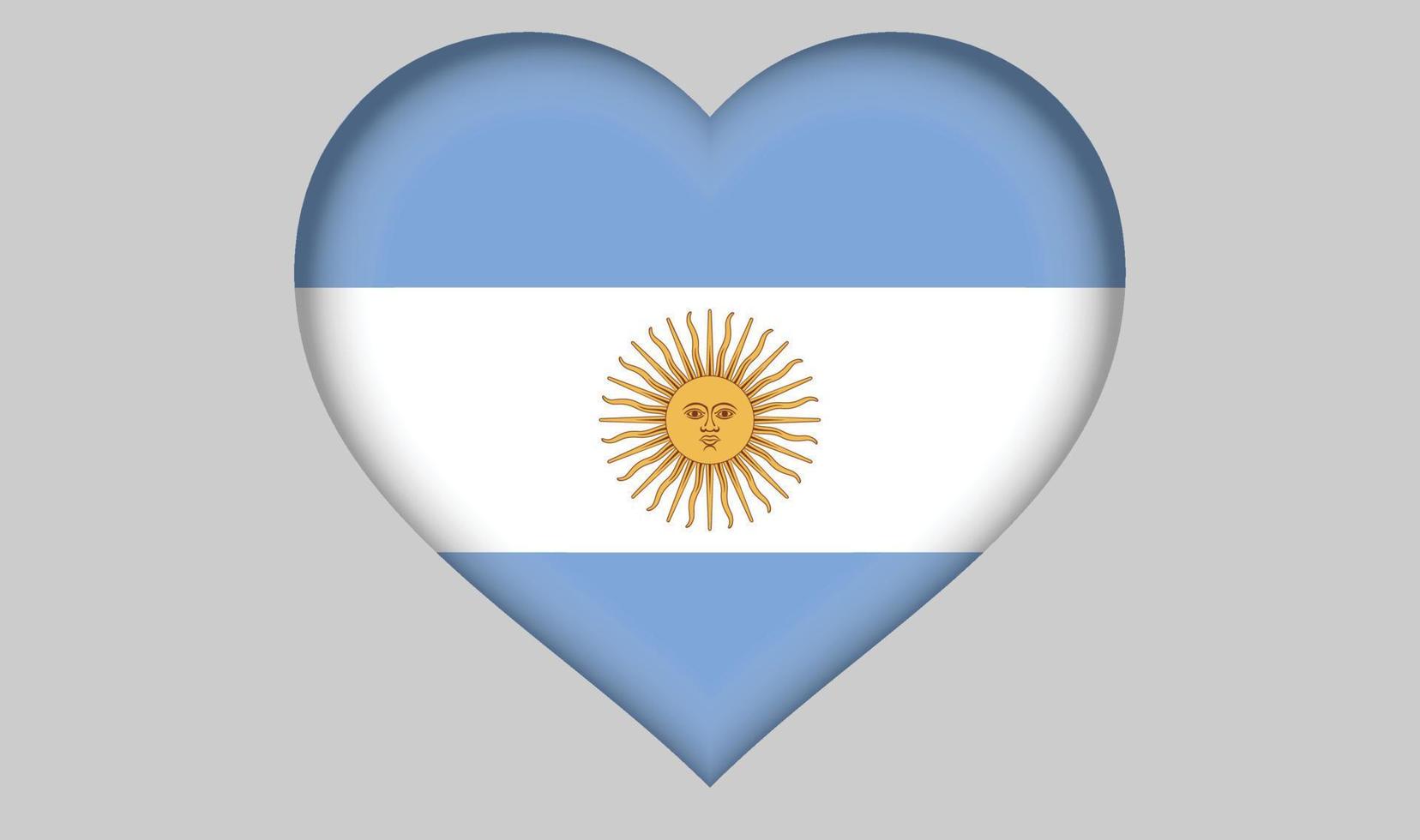 coeur drapeau argentine vecteur