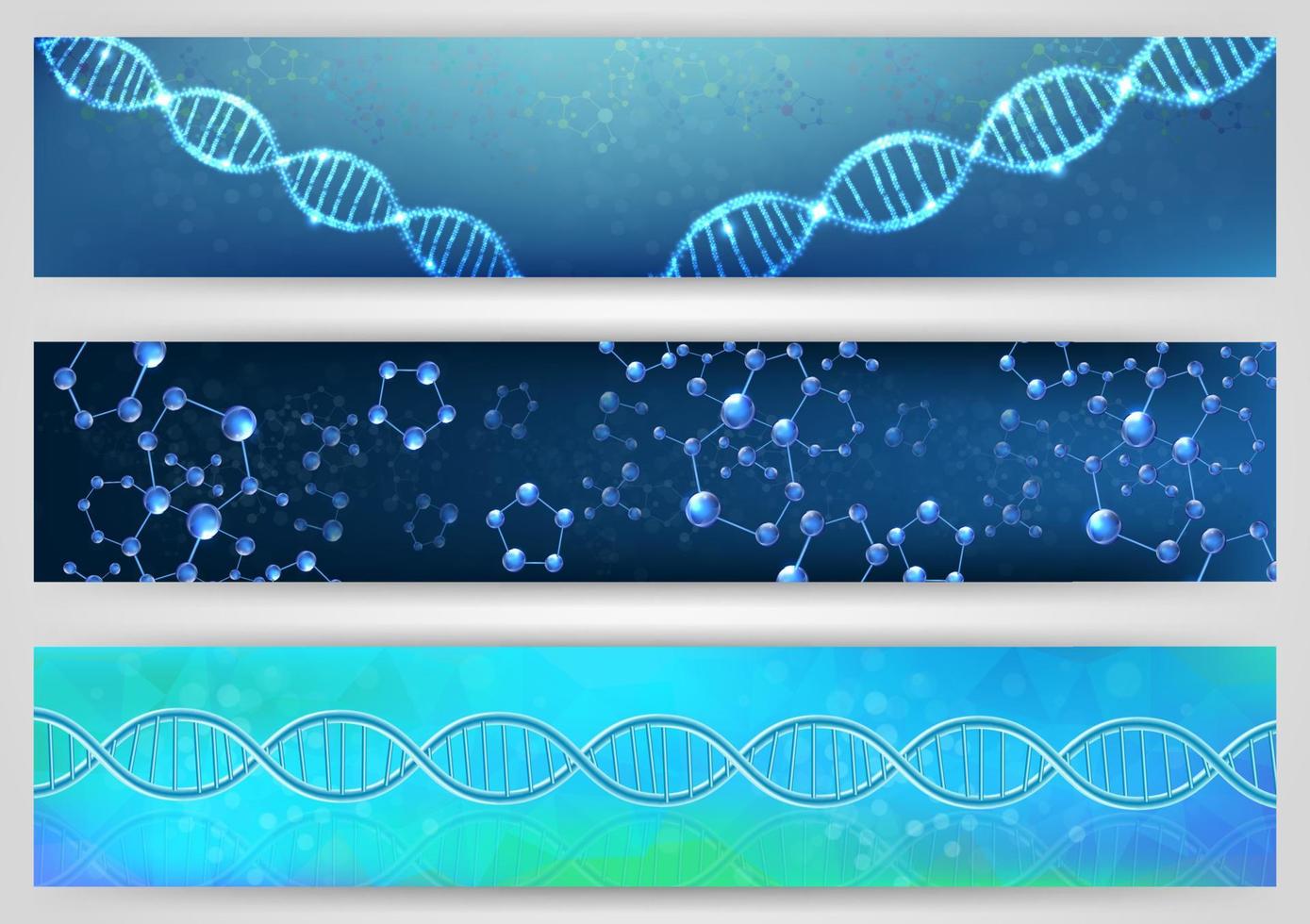 illustration vectorielle du concept de bannière d'adn et de molécule vecteur