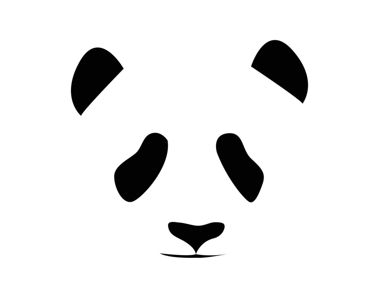 logo panda sur fond blanc, dessin animé, autocollants vecteur