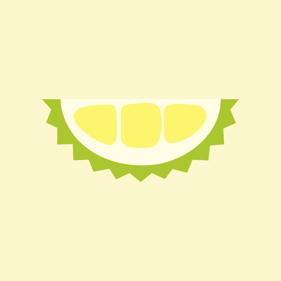 fruits durian drôles et kawaii. illustration vectorielle de fruits tropicaux design plat. utiliser pour la carte, l'affiche, la bannière, la conception Web et l'impression sur t-shirt. facile à modifier. vecteur