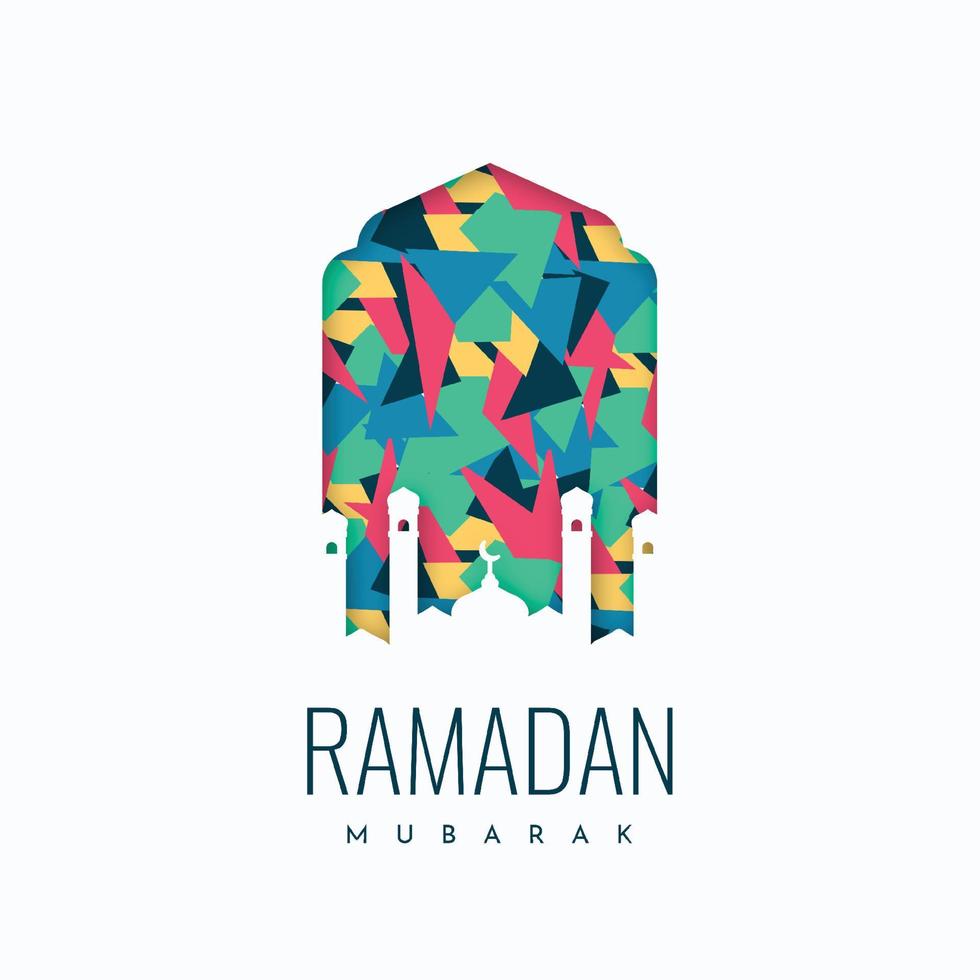 ramadan moubarak fond islamique vecteur
