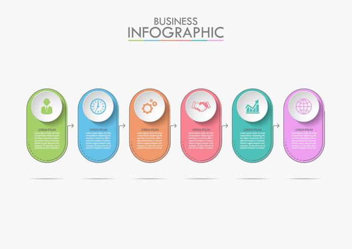 Modèle de chronologie d&#39;infographie commerciale vecteur