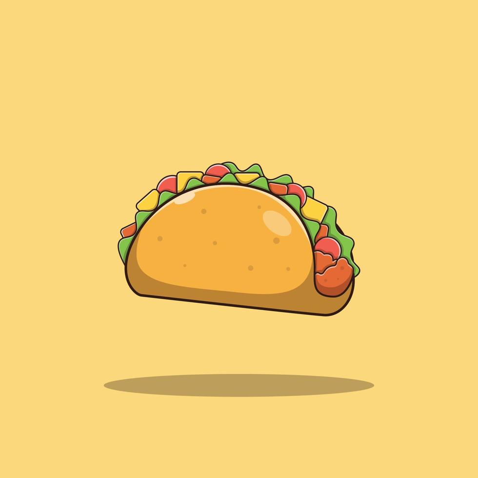 illustration d'icône de vecteur de tacos