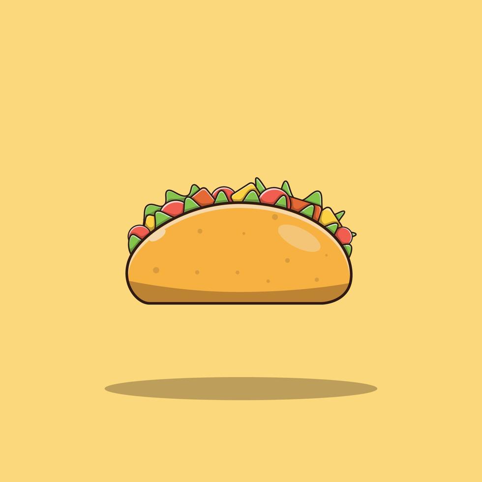 illustration d'icône de vecteur de tacos