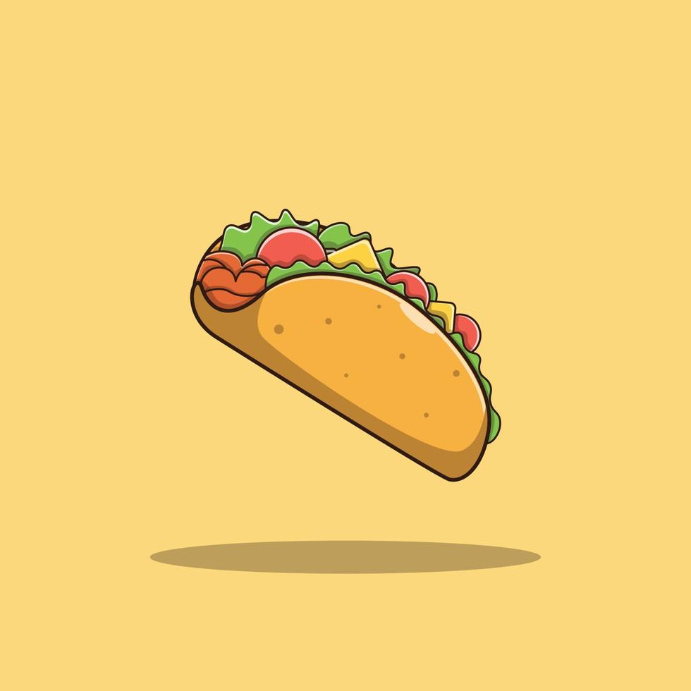 illustration d'icône de vecteur de tacos