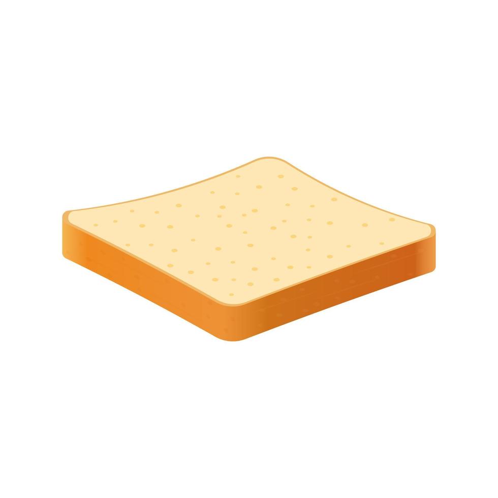 tranche de pain frais pour sandwich illustration de nourriture pour les magasins vecteur