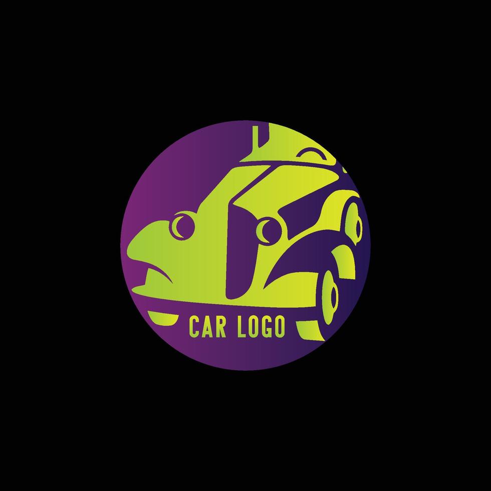 création de logo de voiture classique coloré créatif vecteur