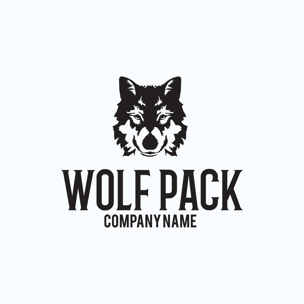 inspiration de conception de logo exclusif à la meute de loups vecteur
